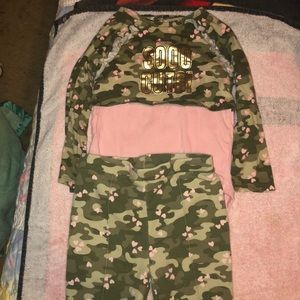 Super cute army fatigue print set